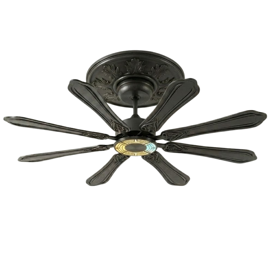 72-Inch Ceiling Fan with Integrated LED Light, 8 Blades and Remote