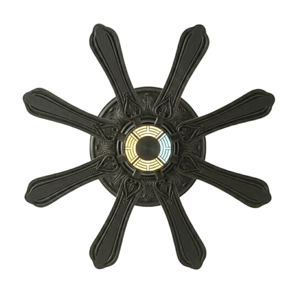 72-Inch Ceiling Fan with Integrated LED Light, 8 Blades and Remote