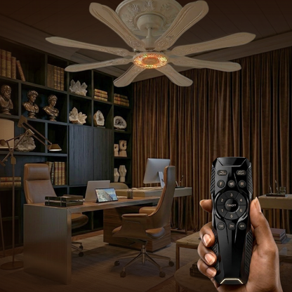 72-Inch Ceiling Fan with Integrated LED Light, 8 Blades and Remote