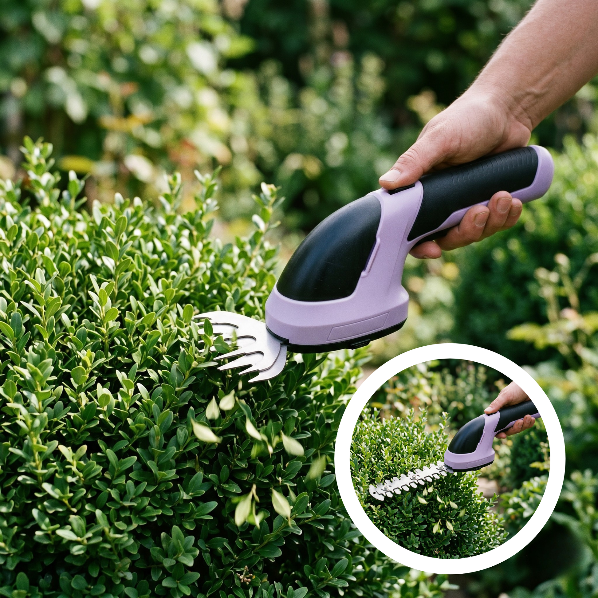 7.2V Cordless Grass Shear Shrub Trimmer 2-in-1 Hedge Edge Cutter
