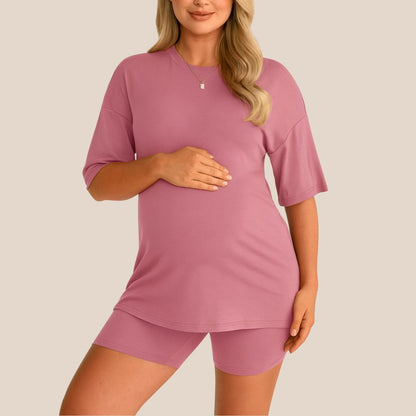 Sunday Lounge Set-Huggleo-Pink-S