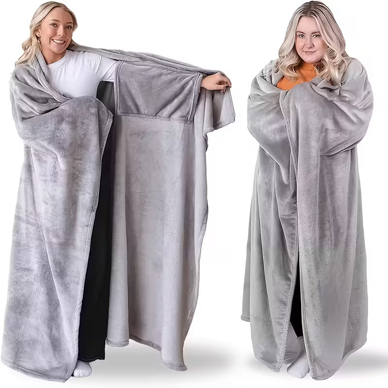 Cloud Wearable Blanket-Huggleo-Grey-