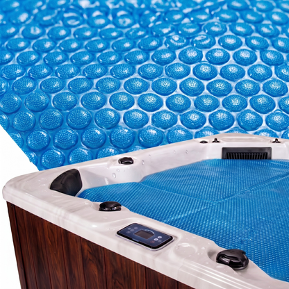 7x7 ft Hot Tub Solar Cover 16 Mil Bubble Heat Retention Blanket