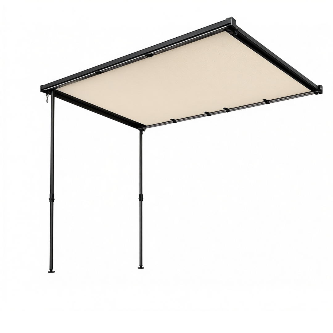 8.2 x 6.5 ft Vehicle Side Awning with Adjustable Aluminum Poles