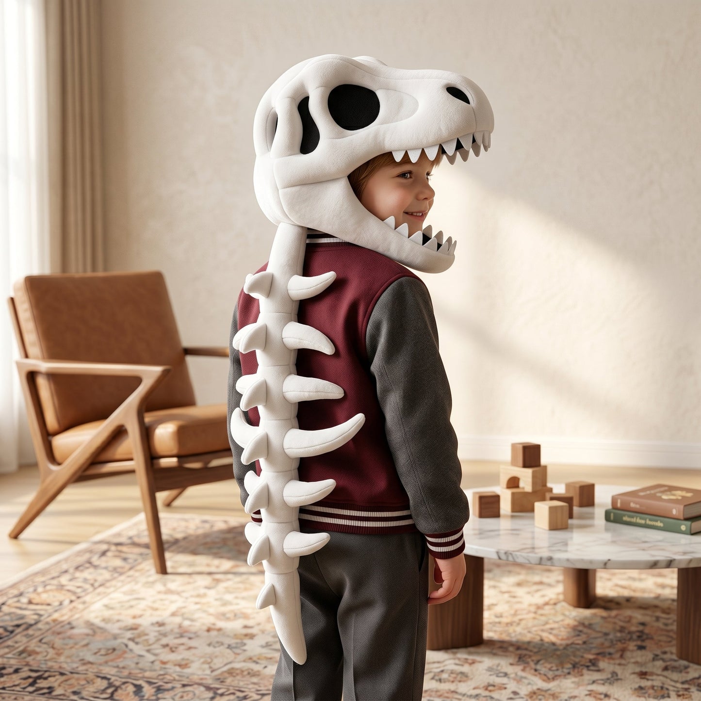 Dino Plush Baby Hoodie