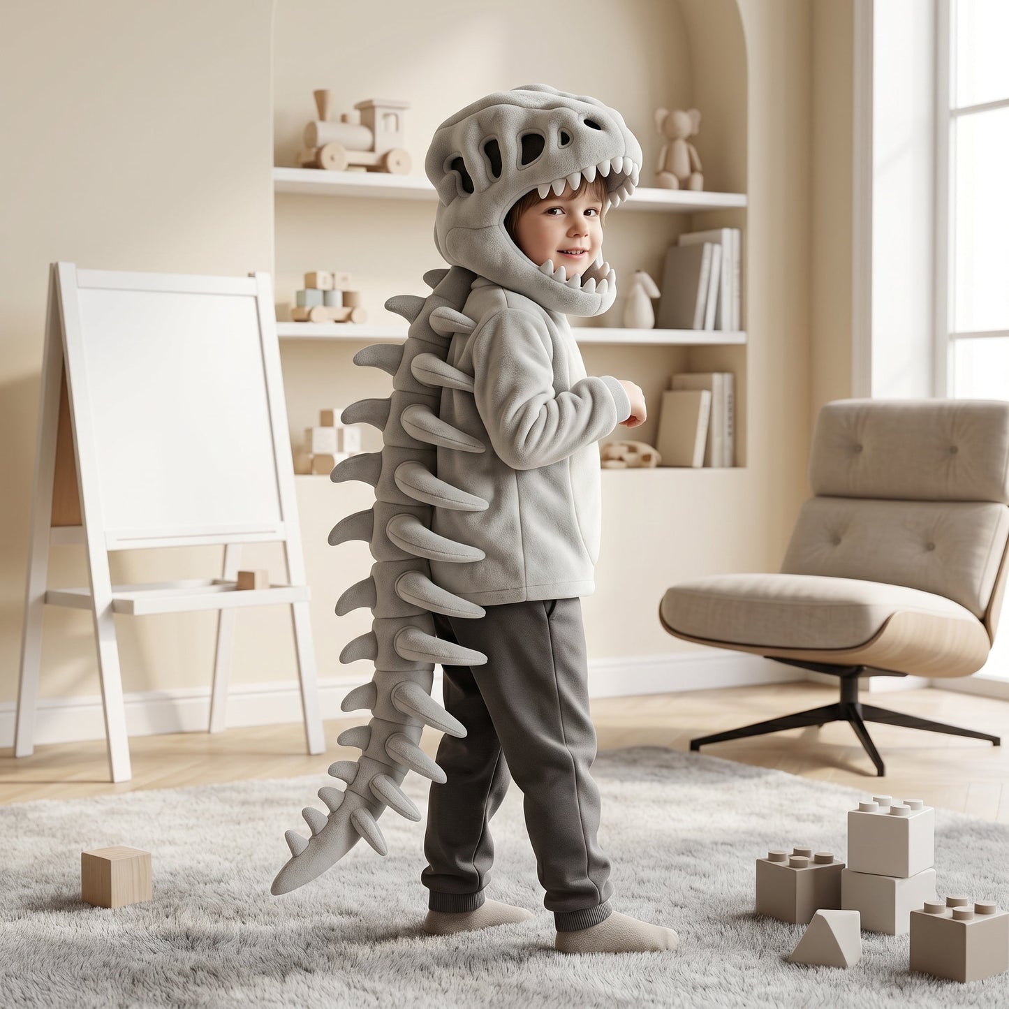 Dino Plush Baby Hoodie