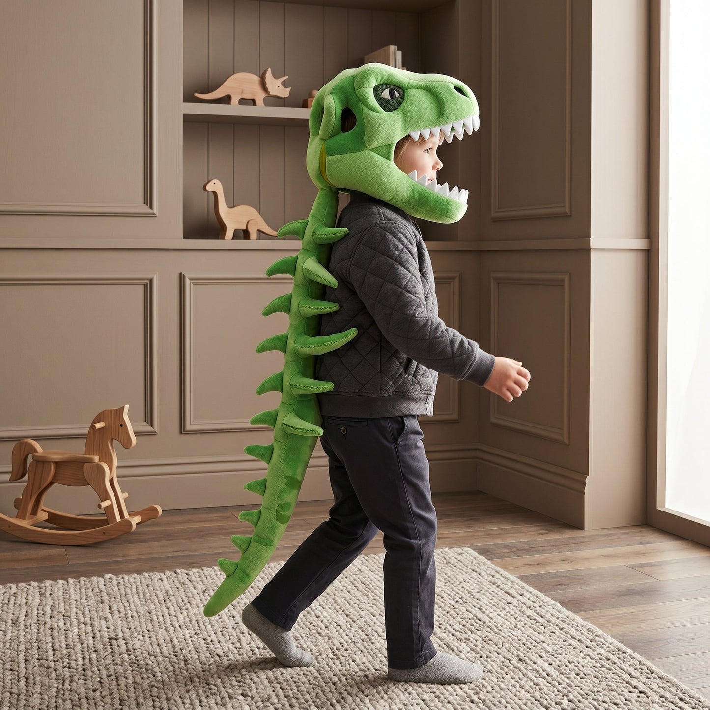 Dino Plush Baby Hoodie