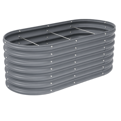 96x48x24 in ft Galvanized Raised Garden Bed 478 Gallon Oval Planter