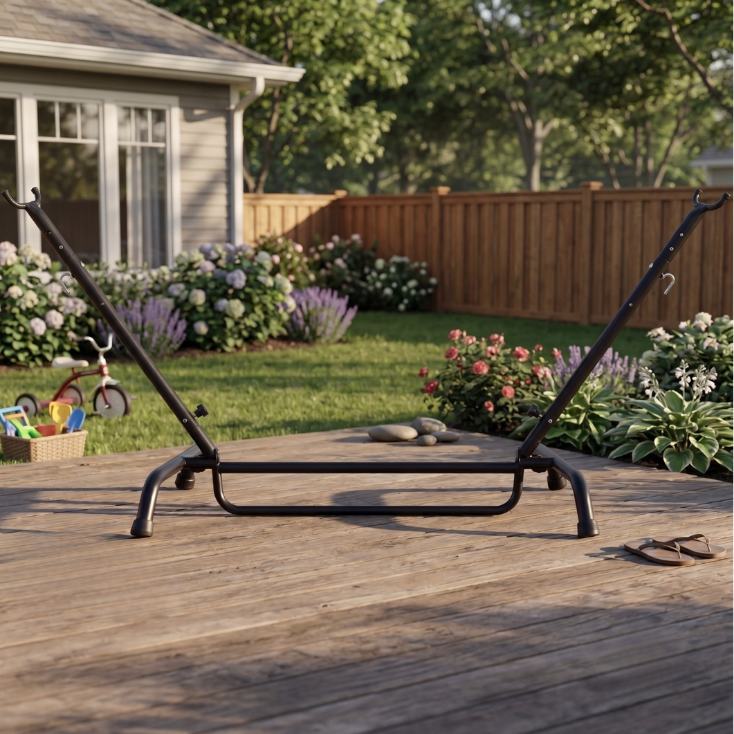 9 ft Adjustable Steel Hammock Stand Weather Resistant Steel Frame