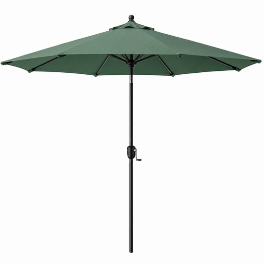 9 ft Patio Table Umbrella With Crank Tilt, 8 Ribs And UV Canopy