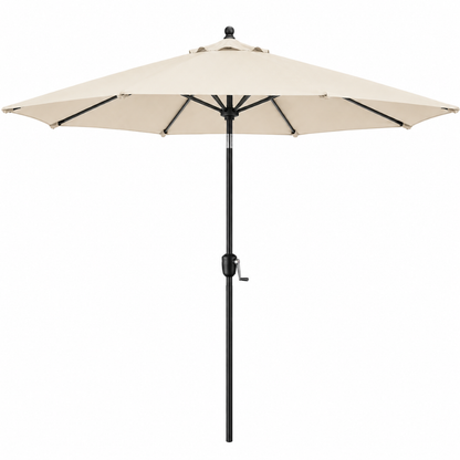9 ft Patio Table Umbrella With Crank Tilt, 8 Ribs And UV Canopy