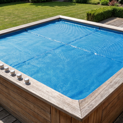 9x9 ft Solar Pool Cover 16 Mil Bubble Thermal Spa Blanket Cover