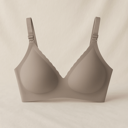 Velvet Nursing Bra-Huggleo-Gray-S