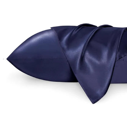 Velvet Silk Pillowcase-Huggleo-Blue-