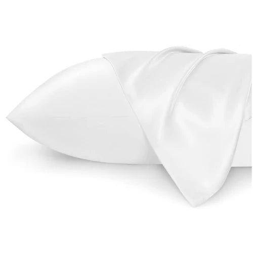 Velvet Silk Pillowcase-Huggleo-White-