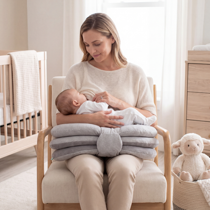 Cradle Multifunction Nursing Pillow-Huggleo-Gray-
