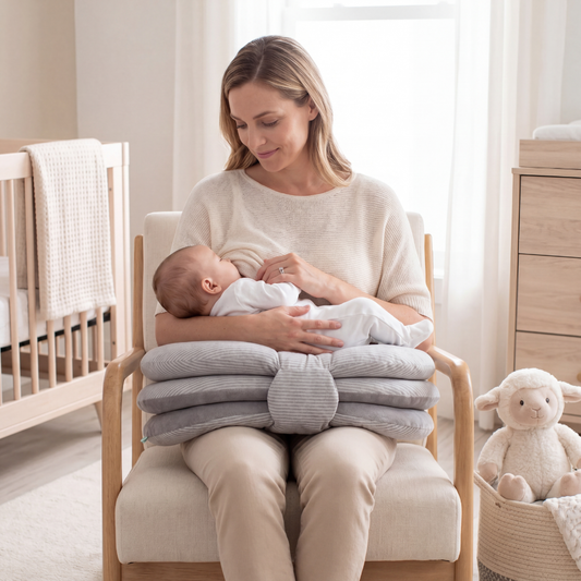 Cradle Multifunction Nursing Pillow-Huggleo-Gray-