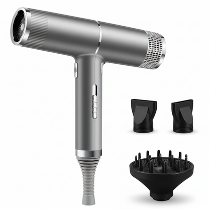 Luxe Ionic Hair Dryer-Huggleo-Gray-