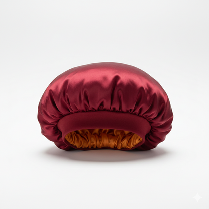 Velvet Satin Shower Cap-Huggleo-RED-