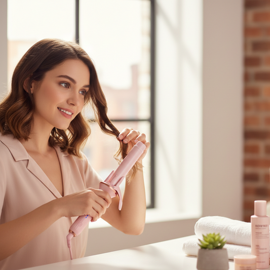 Auto Rotating Curling Wand-Huggleo-