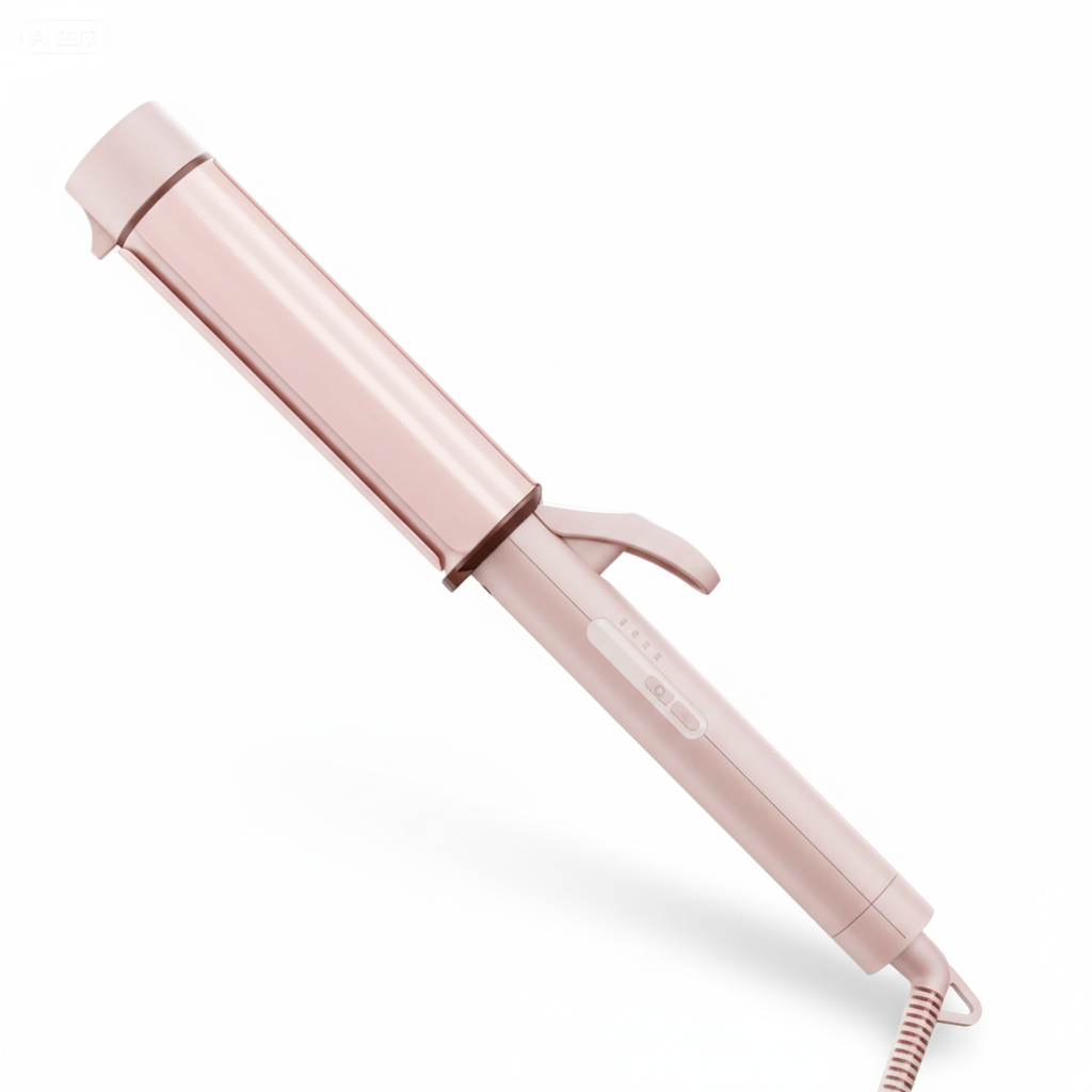 Spiral Curling Wand Styler-Huggleo-Pink-