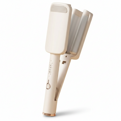 Wave Curling Wand Styler-Huggleo-Natural-