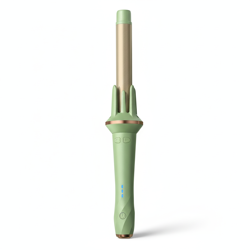 Auto Rotating Curling Wand-Huggleo-Green-