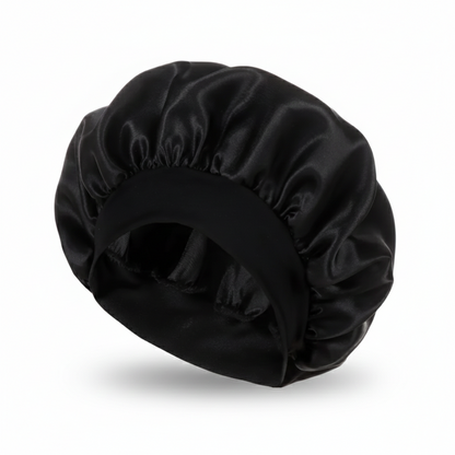 Velvet Satin Shower Cap-Huggleo-BLACK-