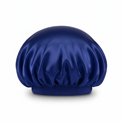 Velvet Satin Shower Cap-Huggleo-NAVY-