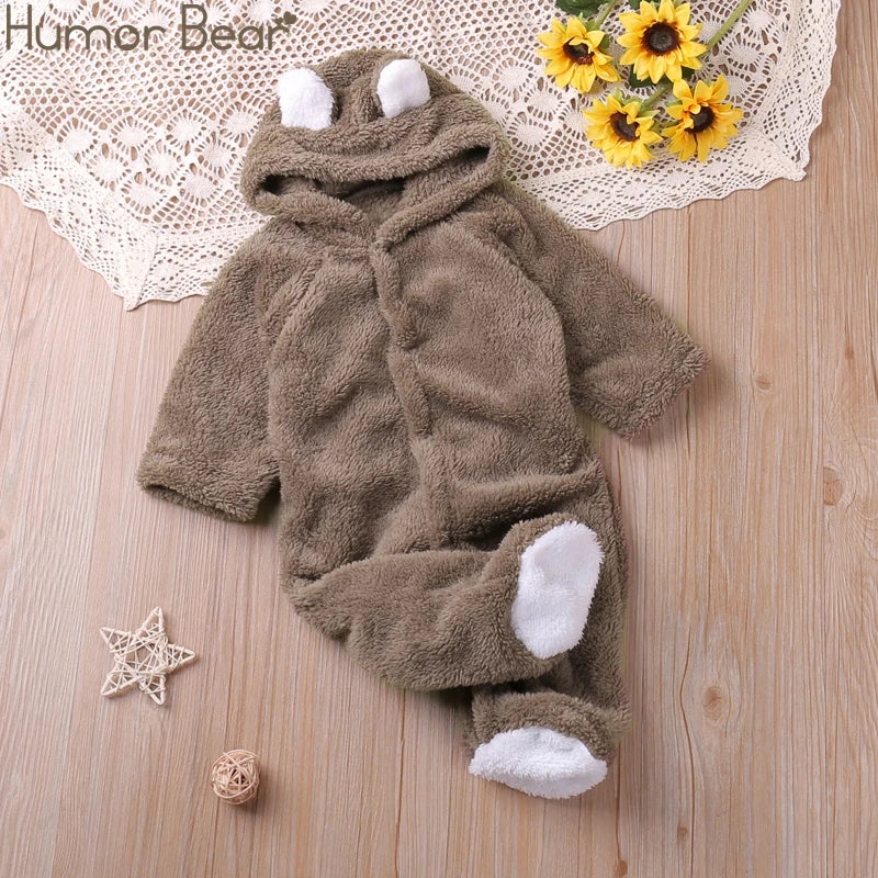 Cozy Cartoon Bear Baby Romper