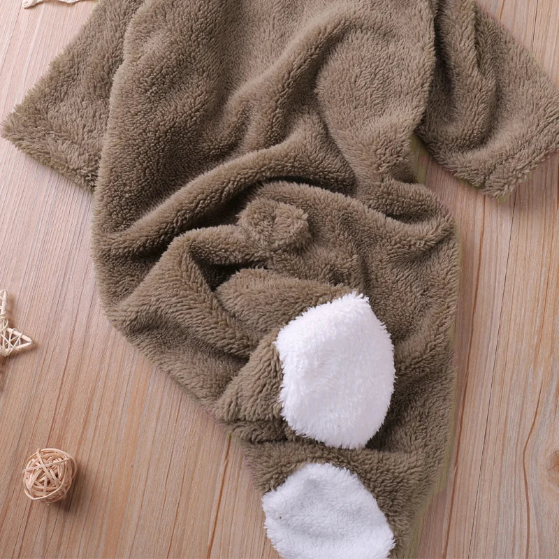 Cozy Cartoon Bear Baby Romper