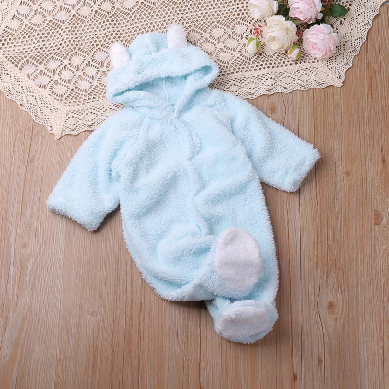 Cozy Cartoon Bear Baby Romper