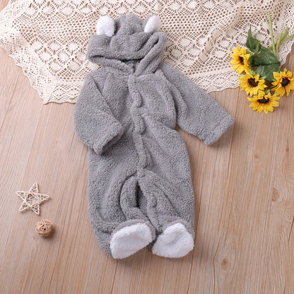 Cozy Cartoon Bear Baby Romper