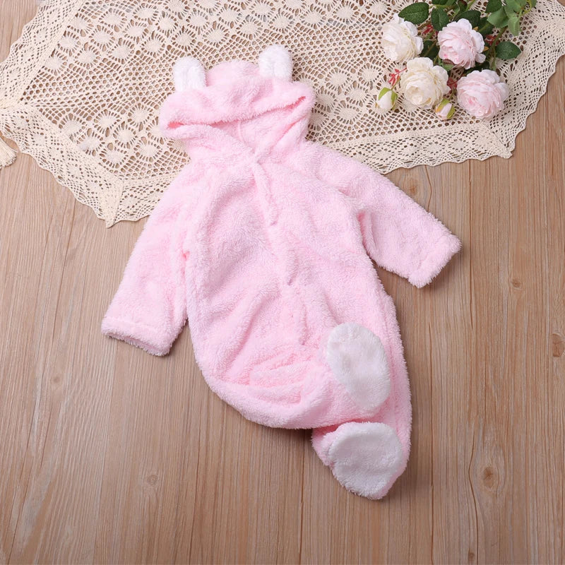 Cozy Cartoon Bear Baby Romper