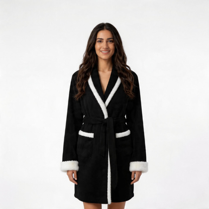 Hush Plush Nursing Robe-Huggleo-S-Black