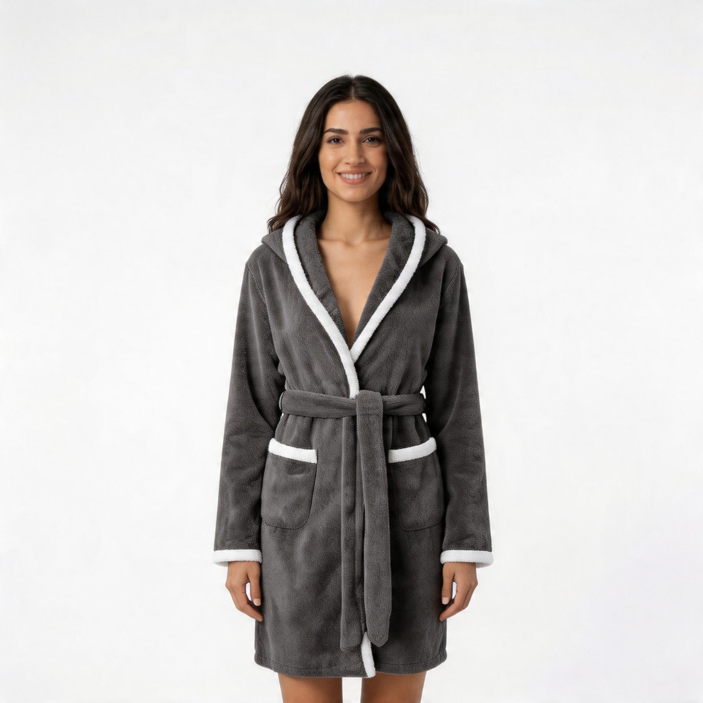 Hush Plush Nursing Robe-Huggleo-S-Gray