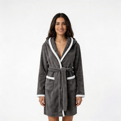 Hush Plush Nursing Robe-Huggleo-S-Gray