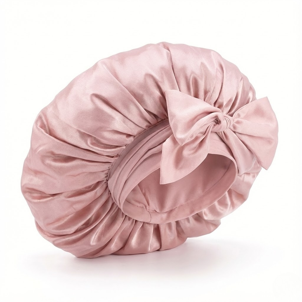 Lullaby Silk Sleep Bonnet-Huggleo-Champagne-