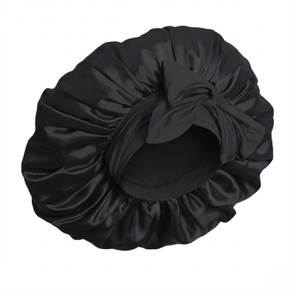 Lullaby Silk Sleep Bonnet-Huggleo-Onyx-