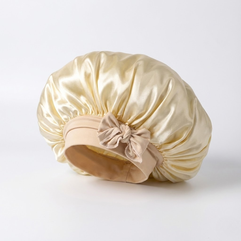 Lullaby Silk Sleep Bonnet-Huggleo-Sandstone-