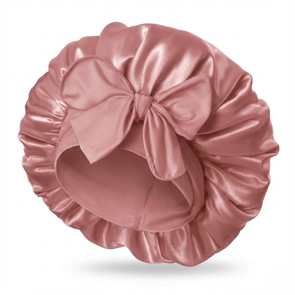 Lullaby Silk Sleep Bonnet-Huggleo-Rose-