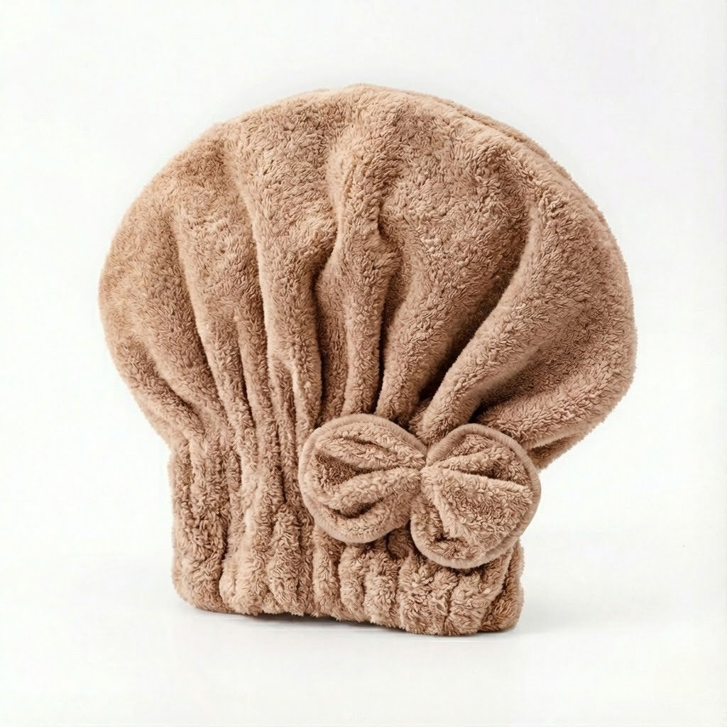 Luna Microfiber Hair Wrap-Huggleo-Cappuccino-