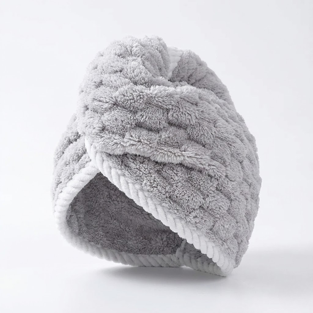 Cloud Hair Towel Wrap-Huggleo-Stone-