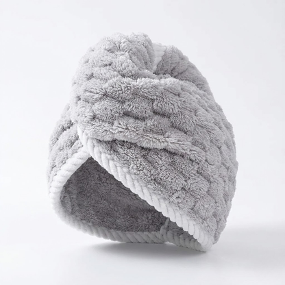 Cloud Hair Towel Wrap-Huggleo-Stone-