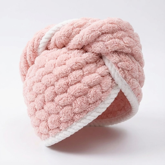 Cloud Hair Towel Wrap-Huggleo-Rose-