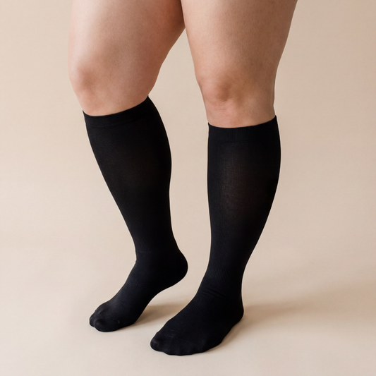 Calm Compression Socks-Huggleo-Black-2XL