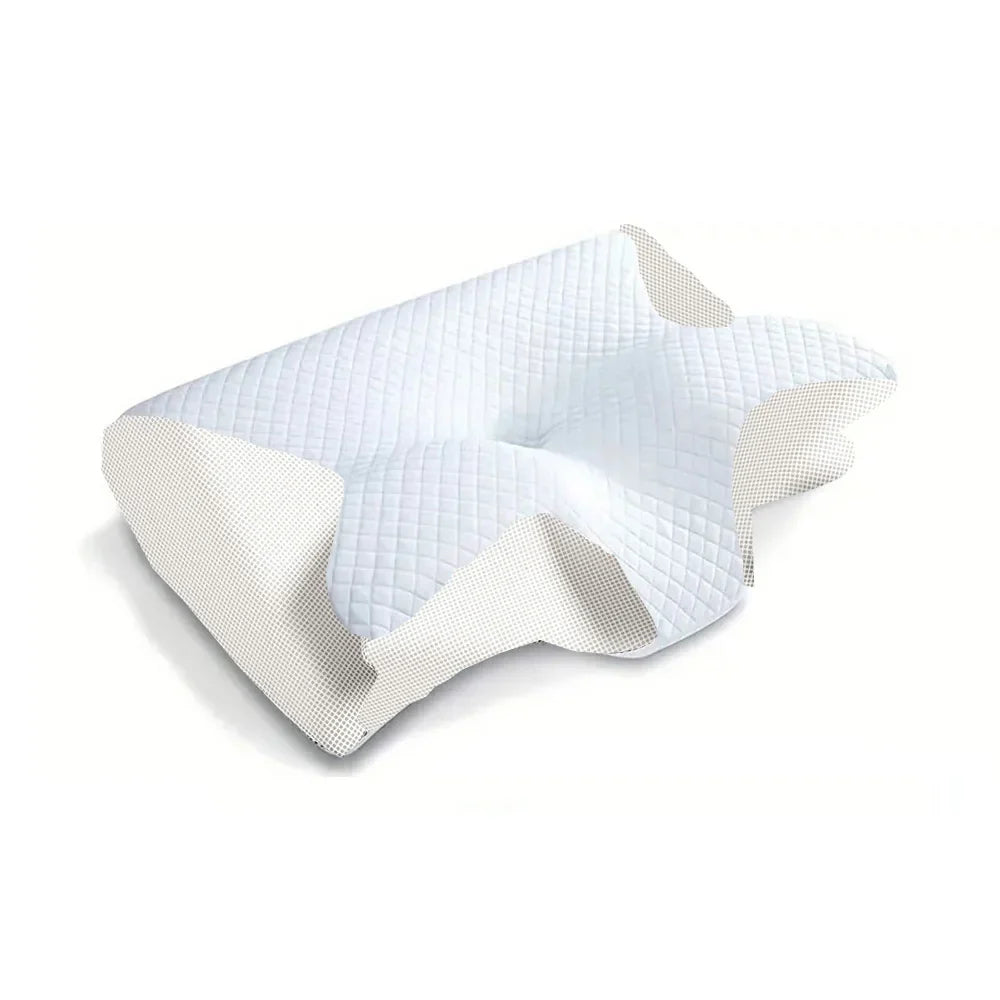Calm Cervical Pillow-Huggleo-White-White-