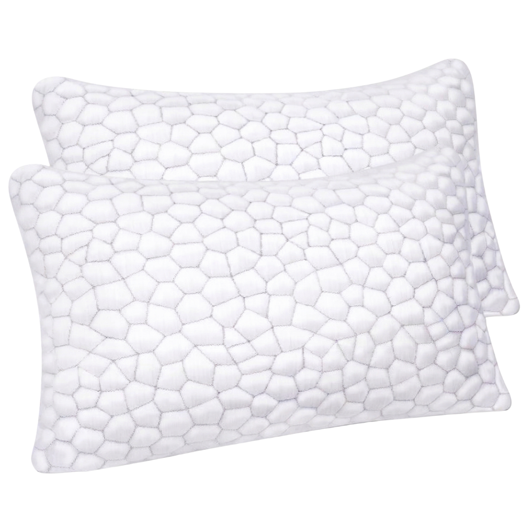 Adjustable Cooling Gel Memory Foam Bed Pillows with Washable Cover