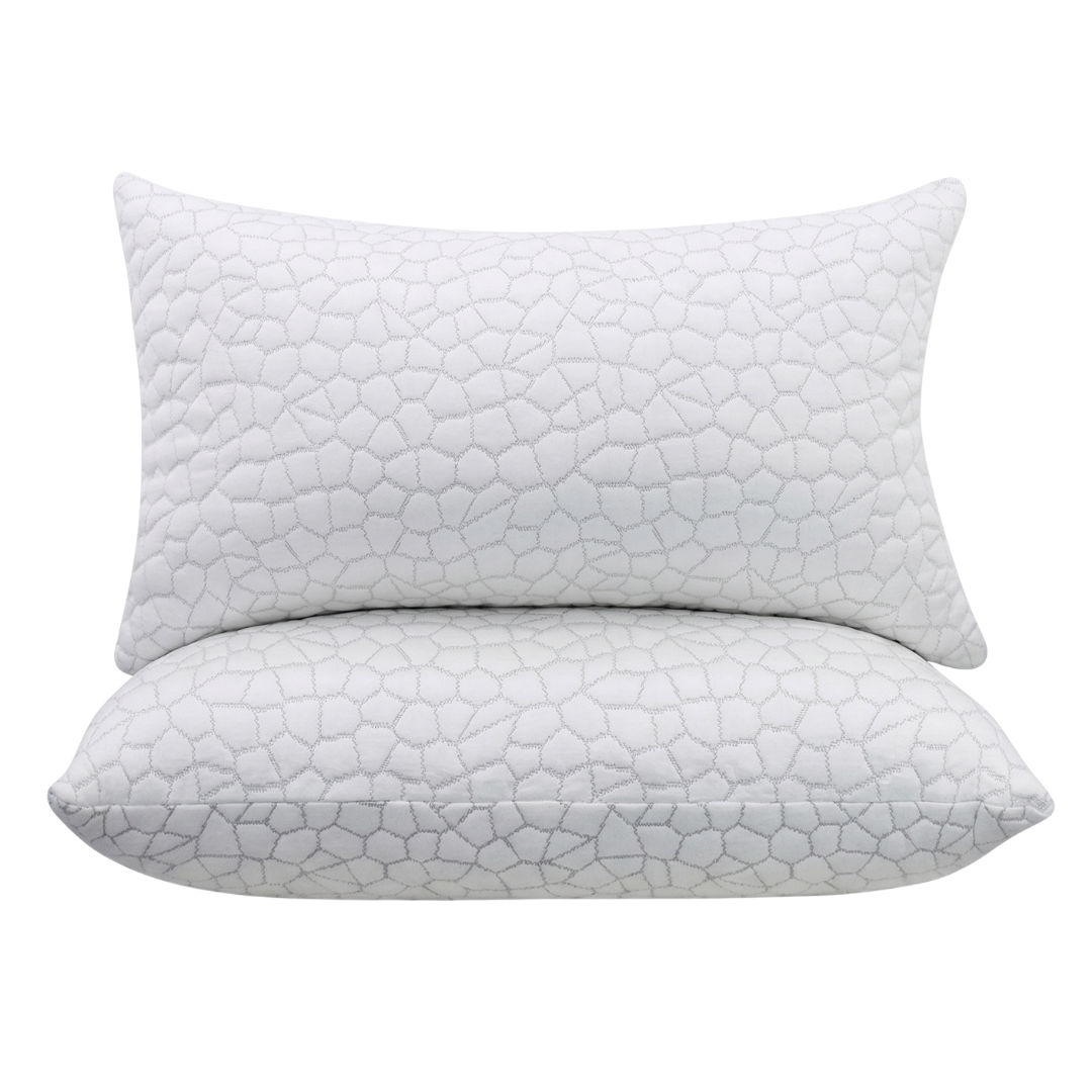 Adjustable Cooling Gel Memory Foam Bed Pillows with Washable Cover