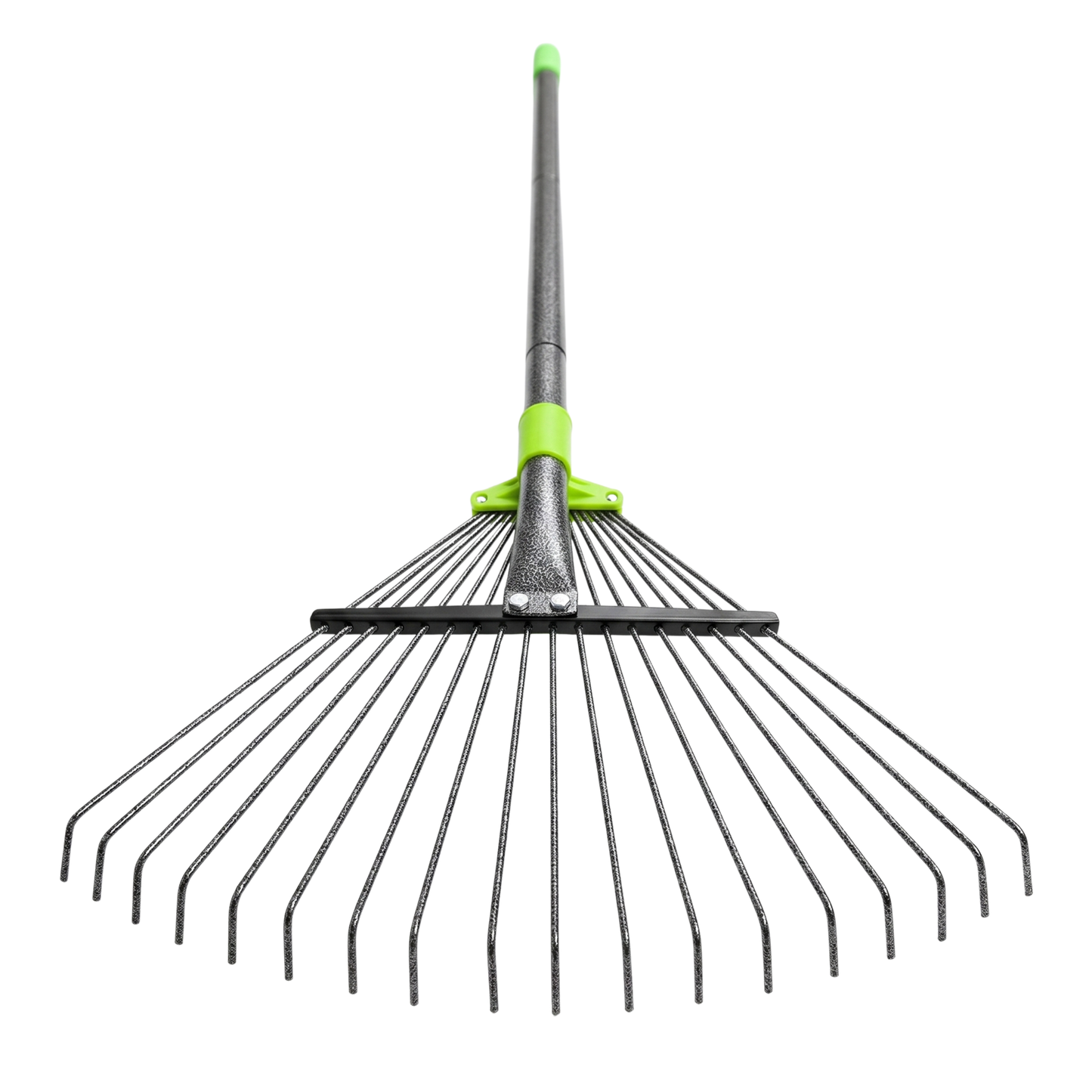 Adjustable Metal Leaf Rake with Expandable Head and Long Handle
